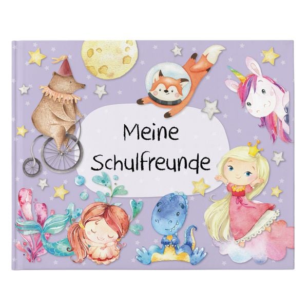 Produktbild: Freundebuch - Meine Schulfreunde - Design 1 - lila Cover
