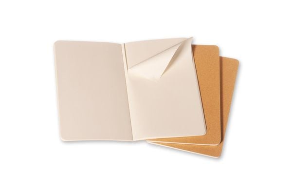 Produktbild: Moleskine Cahier large blanko packpapierbraun DIN A5. 3er Pack