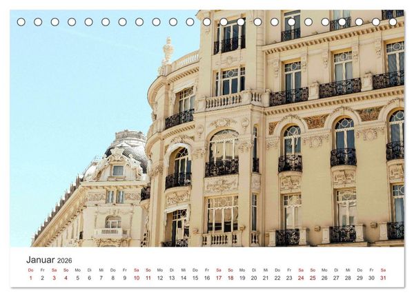 Produktbild: Madrid - Spaniens bezaubernde Hauptstadt. (Tischkalender 2026 DIN A5 quer), CALVENDO Monatskalender