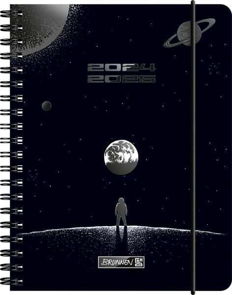 Schülerkalender 2024/2025 'Outer Space', 2 Seiten = 1 Woche, A6, 208 Seiten, schwarz