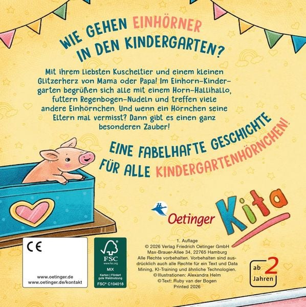 Produktbild: Wei&szlig;t du, wie Einh&ouml;rner in den Kindergarten gehen?