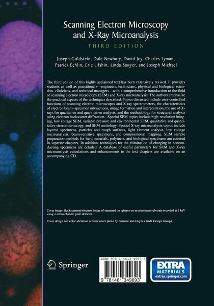 Produktbild: Scanning Electron Microscopy and X-Ray Microanalysis