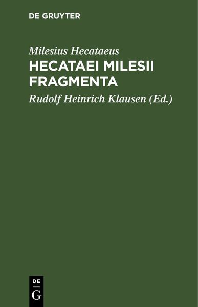 Produktbild: Hecataei Milesii Fragmenta