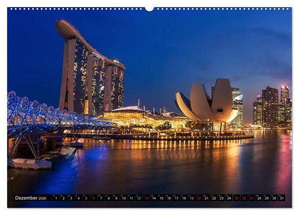 Produktbild: St&auml;dte S&uuml;dostasiens - Singapur & Kuala Lumpur (Wandkalender 2026 DIN A2 quer), CALVENDO Monatskalender