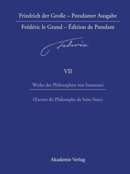 Produktbild: Werke des Philosophen von Sanssouci / Oeuvres du Philosophe de Sans-Souci