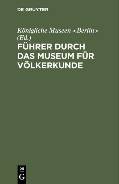 Produktbild: F&uuml;hrer durch das Museum f&uuml;r V&ouml;lkerkunde