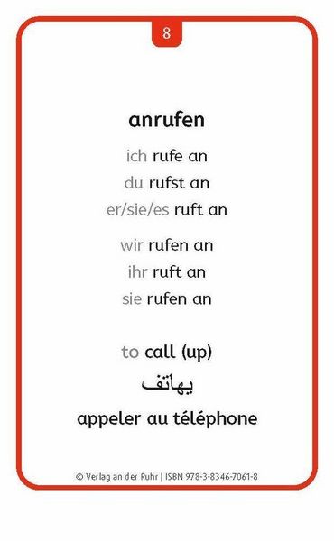 Produktbild: Verben: Set 2 - Deutsch, Englisch, Franz&ouml;sisch und Arabisch