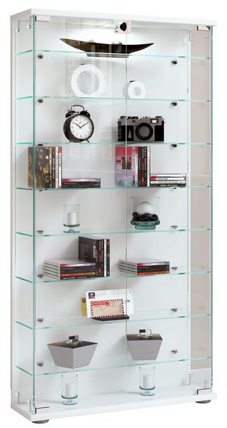 Produktbild: Holz Glas Stand Vitrine Sammelvitrine Stelas L