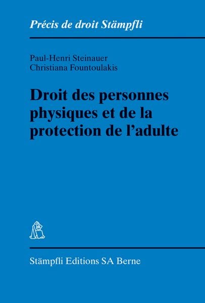 Produktbild: Droit des personnes physiques et de la protection de l'adulte