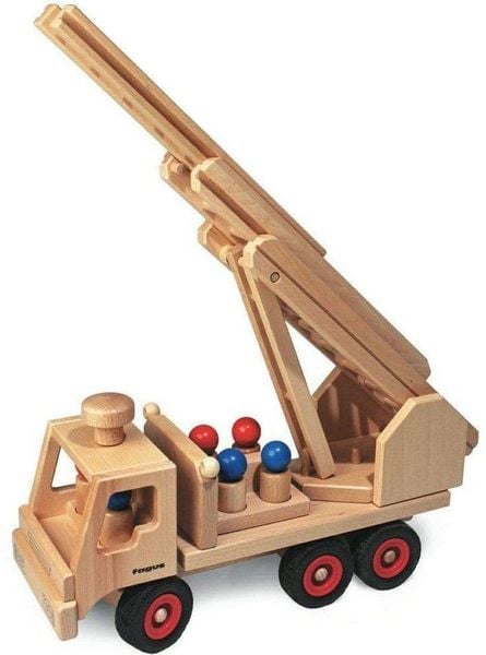 Produktbild: Fagus 10.48 - Feuerwehr Leiterwagen, Holzspielzeug