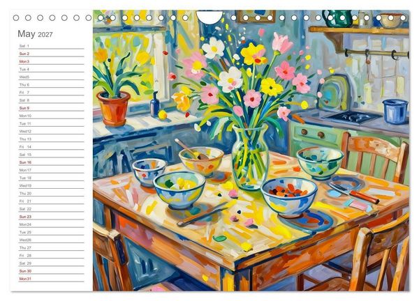 Produktbild: Painted Kitchen Moments - Twelve expressive interiors (Wall Calendar 2027 DIN A4 landscape), CALVENDO 12 Month Wall Calendar