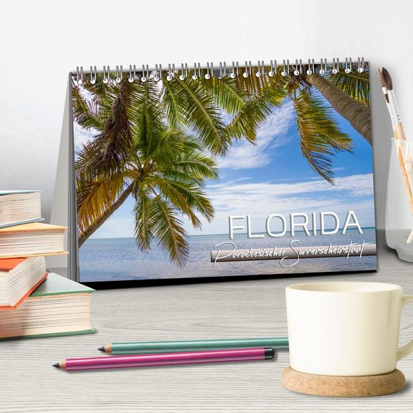 Produktbild: FLORIDA Paradiesischer Sonnenscheinstaat (Tischkalender 2026 DIN A5 quer), CALVENDO Monatskalender