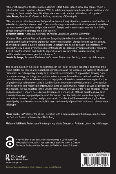 Produktbild: Popular Music and the Rise of Populism in Europe