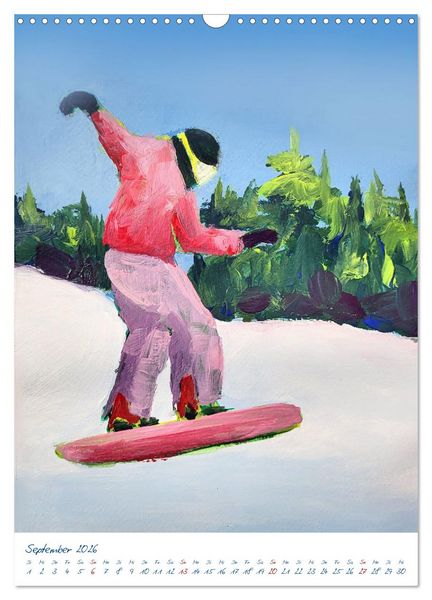 Produktbild: Powder Passion - Snowboardkunst im H&ouml;henrausch (Wandkalender 2026 DIN A3 hoch), CALVENDO Monatskalender