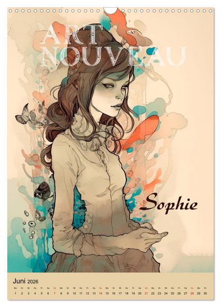 Produktbild: Art Nouveau - Galerie der Sch&ouml;nheiten (Wandkalender 2026 DIN A3 hoch), CALVENDO Monatskalender