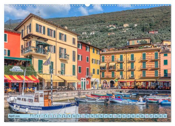 Produktbild: Lake Garda Mediterranean oasis in Northern Italy (High Quality Premium Wall Calendar 2026 DIN A2 landscape),CALVENDO 12 Month Wall Calendar