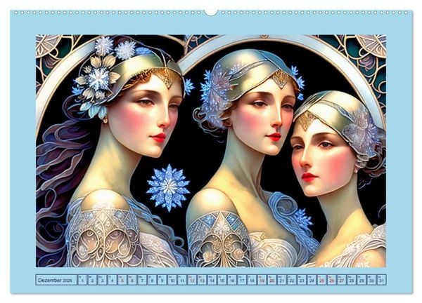 Produktbild: Art Deco Freundinnen (Wandkalender 2026 DIN A2 quer), CALVENDO Monatskalender