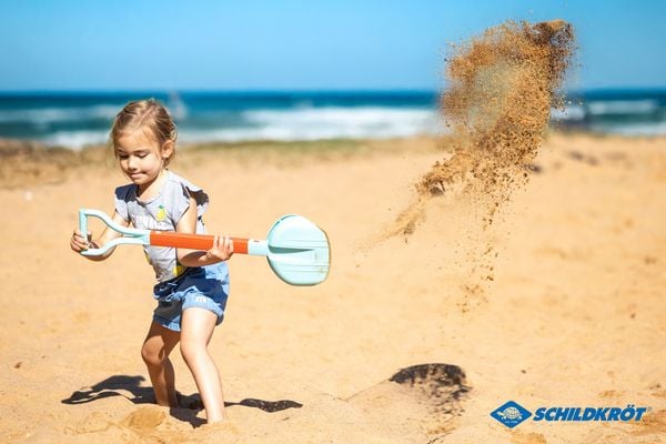 Produktbild: Schildkr&ouml;t 970248 - BeachToy Set 2in1, Schaufel+Kescher, ausziehbar, Shovel Fishing Net, Strandspielzeug