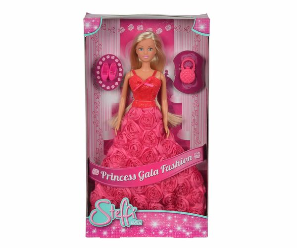 Produktbild: Puppe Steffi Love Princess Gala Fashion rot rosa 2fach sortiert