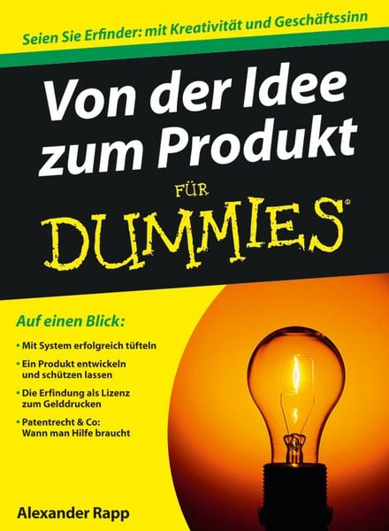 Produktbild: Von der Idee zum Produkt für Dummies