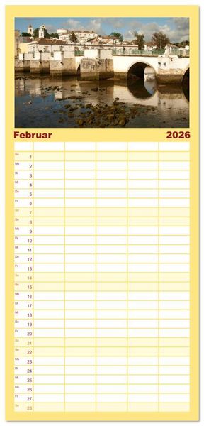 Produktbild: Familienplaner 2026 - Portugal mit 5 Spalten (Wandkalender, 21 x 45 cm) CALVENDO