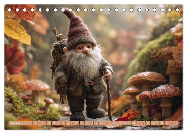 Produktbild: Wichtelgl&uuml;ck zwischen Wald und Wiese (Tischkalender 2027 DIN A5 quer), CALVENDO Monatskalender