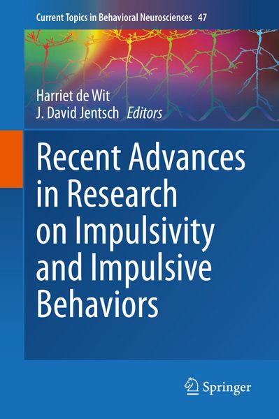 Produktbild: Recent Advances in Research on Impulsivity and Impulsive Behaviors