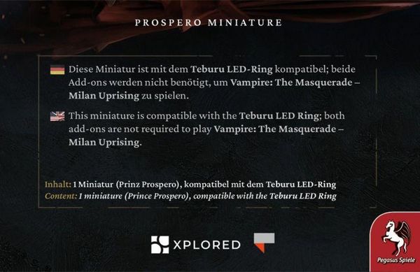 Produktbild: Teburu: Milan Uprising (Vampire: The Masquerade) - Prospero, Prince of Milan Miniature