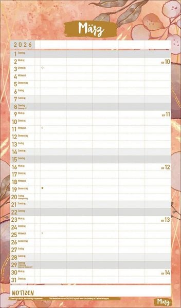 Produktbild: Familienplaner Metallic Glam 2026