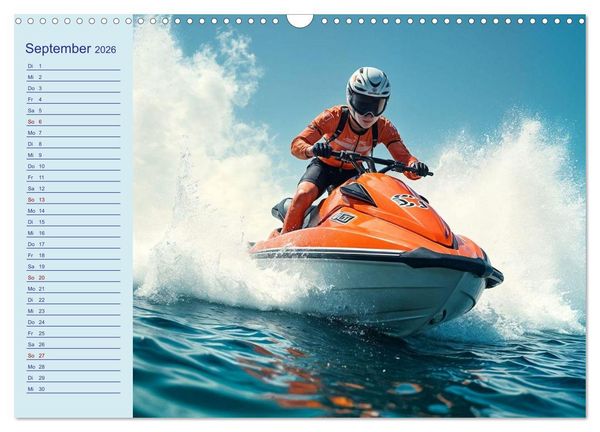 Produktbild: KI Aqua-Emotionen - Ein Jahr voller Wassersport (Wandkalender 2026 DIN A3 quer), CALVENDO Monatskalender
