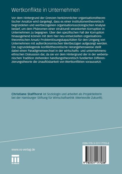 Produktbild: Wertkonflikte in Unternehmen