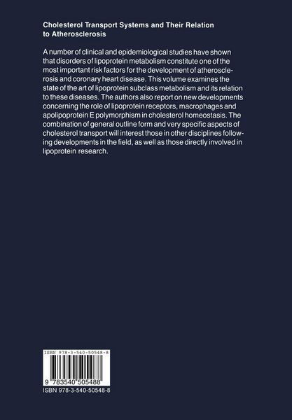 Produktbild: Cholesterol Transport Systems and Their Relation to Atherosclerosis