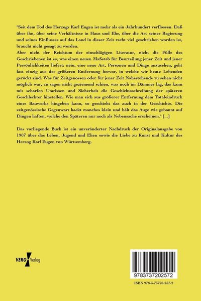 Produktbild: Herzog Karl Eugen von W&uuml;rttemberg und seine Zeit
