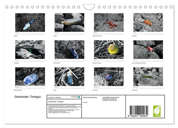 Produktbild: Gestrandet -Treibgut- (Wandkalender 2026 DIN A4 quer), CALVENDO Monatskalender