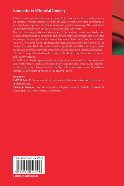 Produktbild: Introduction to Differential Geometry