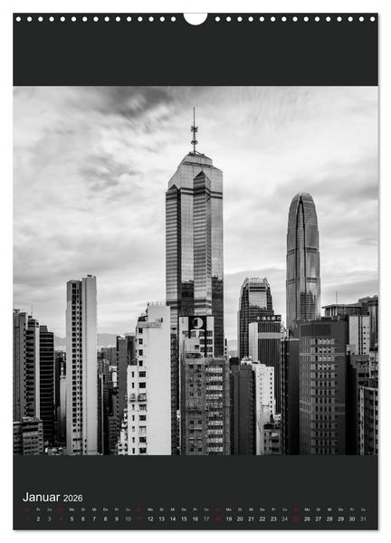 Produktbild: Hongkong schwarzwei&szlig; (Wandkalender 2026 DIN A3 hoch), CALVENDO Monatskalender