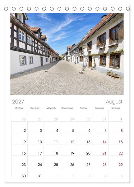 Produktbild: Tischplaner 2027 - Idstein und seine Fachwerkh&auml;user (A5 Tischkalender zum Aufstellen) CALVENDO