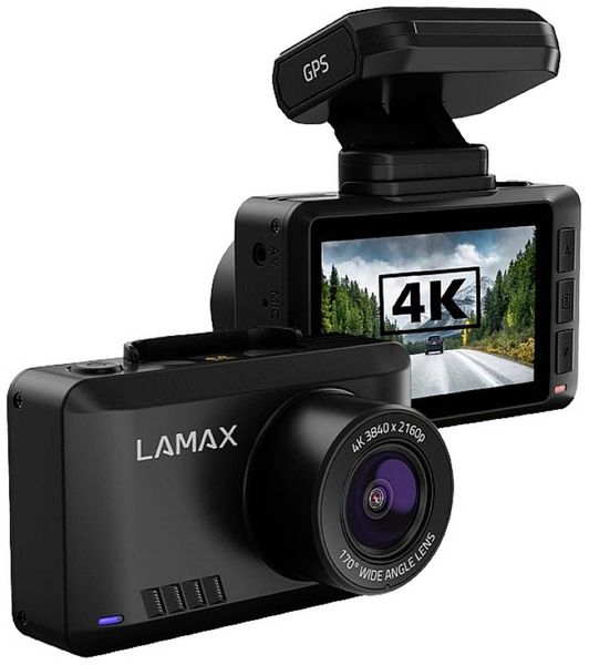 Produktbild: Lamax T10 Dashcam mit GPS Blickwinkel horizontal max.=170 &deg; Datenanzeige im Video, G-Sensor, WDR, Schleifenaufzeichnung, Automatischer Start, GPS