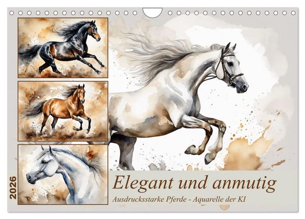 Produktbild: Elegant und anmutig (Wandkalender 2026 DIN A4 quer), CALVENDO Monatskalender
