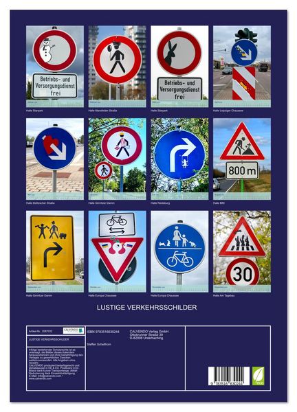 Produktbild: LUSTIGE VERKEHRSSCHILDER (Wandkalender 2026 DIN A3 hoch), CALVENDO Monatskalender