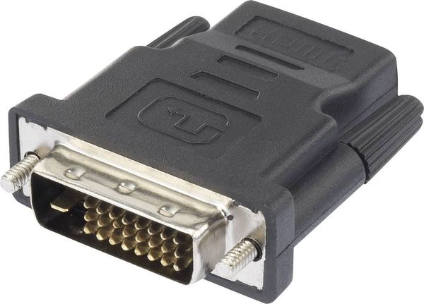 Renkforce RF-4212228 HDMI / DVI Adapter [1x HDMI-Buchse - 1x DVI-Stecker 24+1pol.] Schwarz