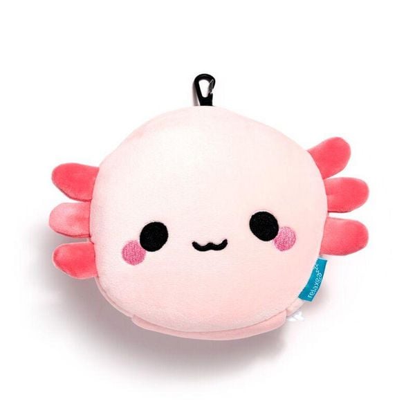 Produktbild: Relaxeazzz Adoramals Maddie der Axolotl Reisekissen & Schlafmaske