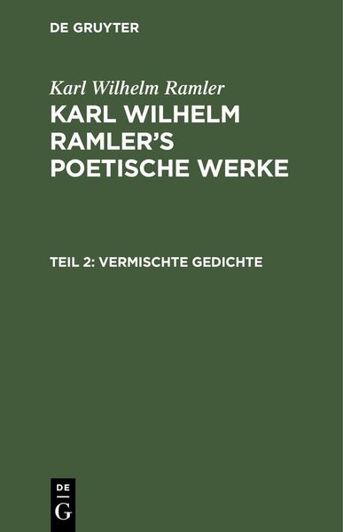 Produktbild: Vermischte Gedichte