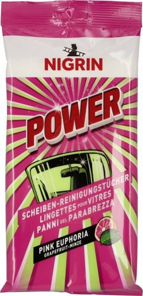 Produktbild: NIGRIN 683183:Scheiben-Reinigungst&uuml;cher Pink Euphoria Grapefruit-Minze-Duft 1St.