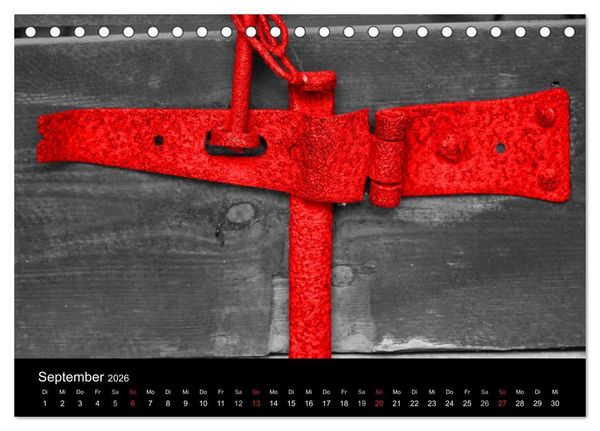 Produktbild: Blickfang in Rot (Tischkalender 2026 DIN A5 quer), CALVENDO Monatskalender