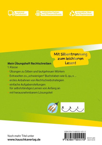 Produktbild: Mein &Uuml;bungsheft Rechtschreiben 1. Klasse