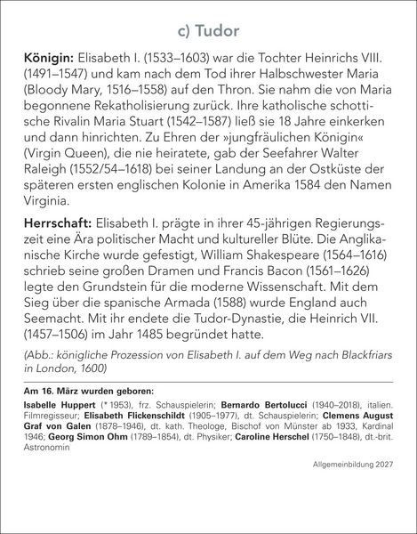 Produktbild: Allgemeinbildung Tagesabrei&szlig;kalender 2027 - Das t&auml;gliche Wissens-Quiz