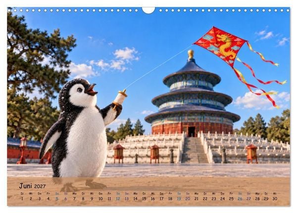 Produktbild: Pinguins gro&szlig;e Weltreise (Wandkalender 2027 DIN A3 quer), CALVENDO Monatskalender
