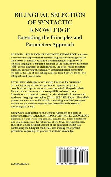 Produktbild: Bilingual Selection of Syntactic Knowledge
