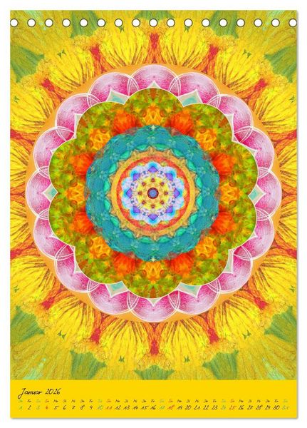 Produktbild: MANDALAS der Natur (Tischkalender 2026 DIN A5 hoch), CALVENDO Monatskalender